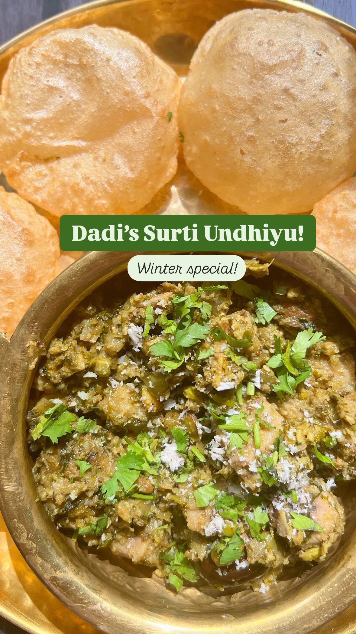 Surti Undhiyu (Winter Gujarati mixed veg with muthiyas)
