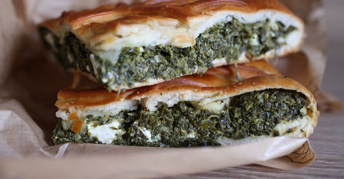 Greek Spinach & Feta Wrap with Roasted Vegetables