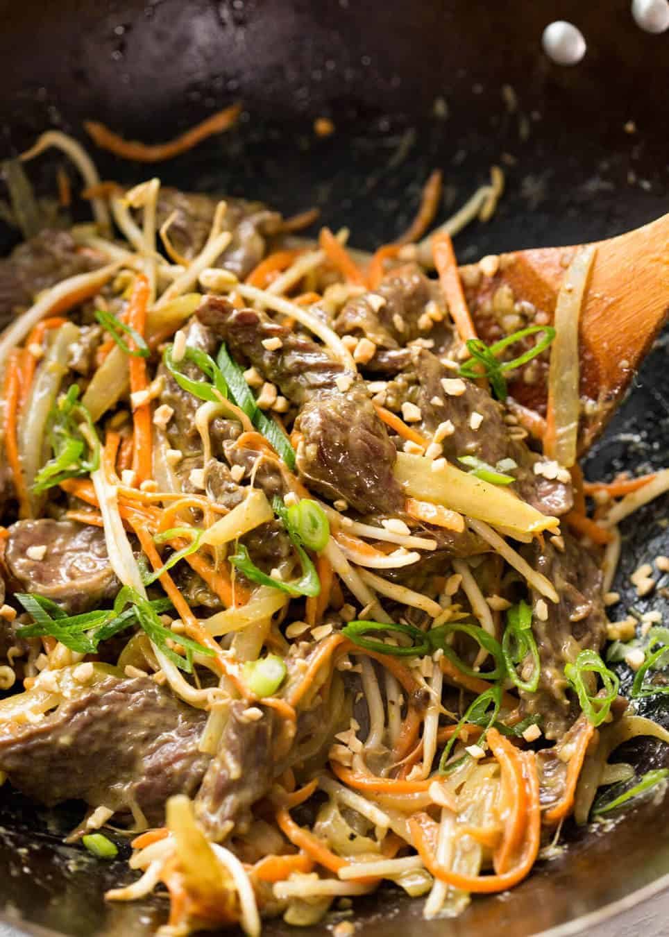 Quick Satay Peanut Stir Fry (any protein)