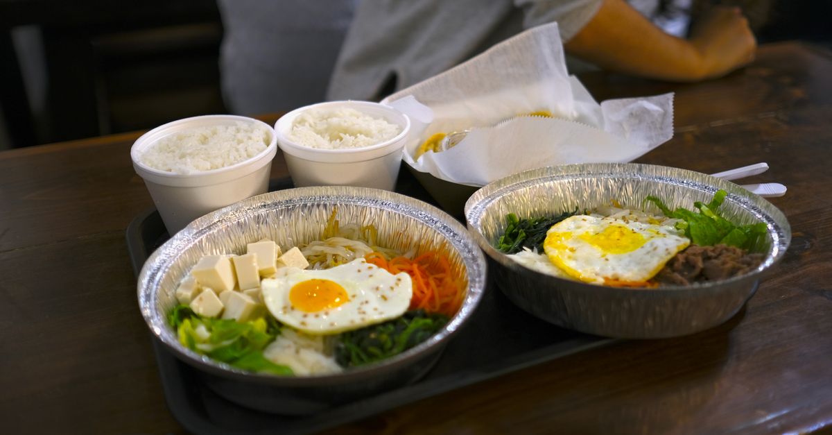 Korean Bibimbap with Crispy Tofu