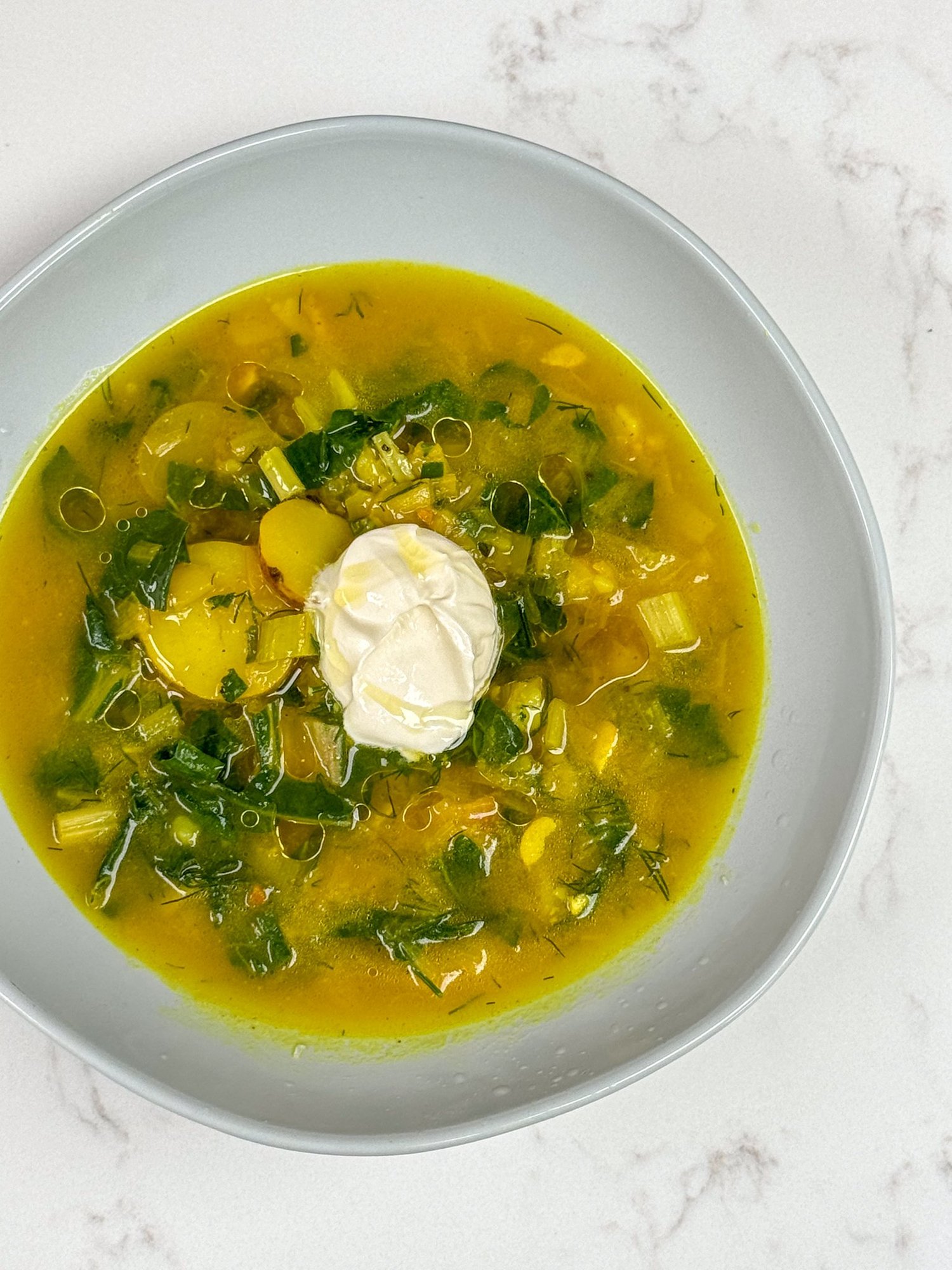 Turmeric Potato and Chard Soup