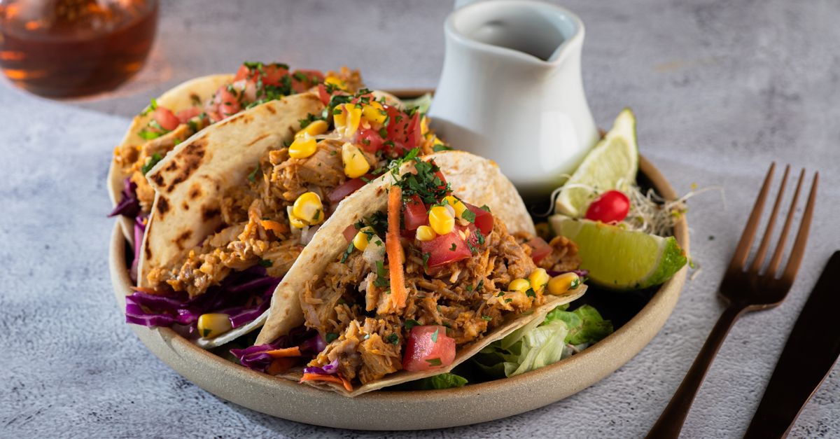 Smoky Jackfruit Tacos with Lime Crema