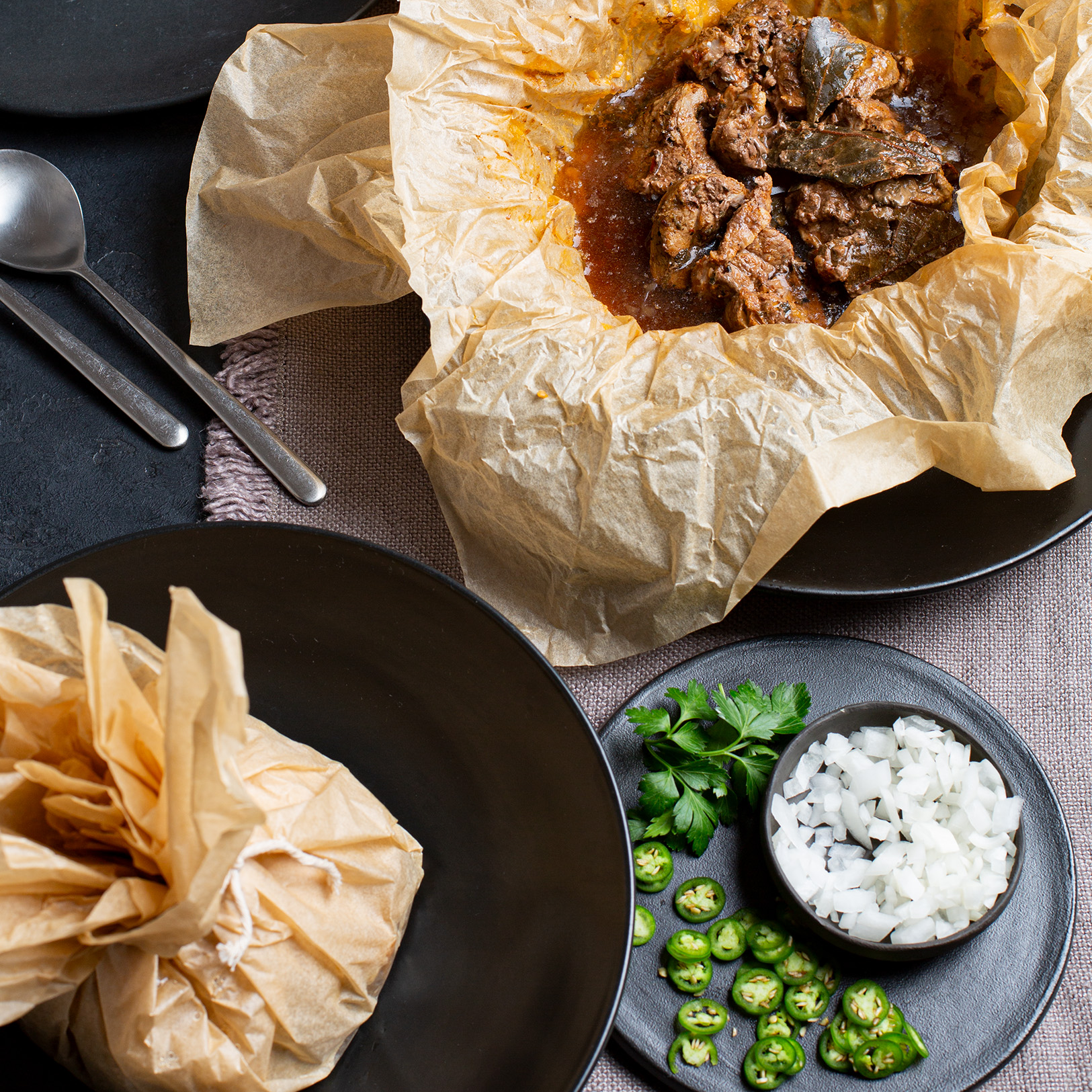 Lamb Barbacoa Mixiote (Steamed Parchment Parcels)