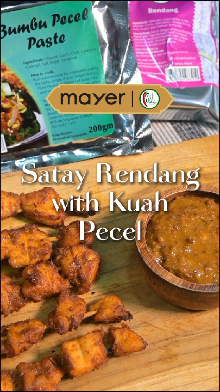 Satay Rendang with Kuah Pecel Baked Chicken Skewers