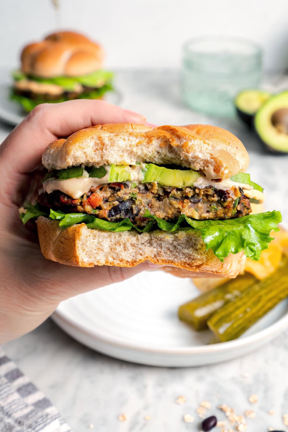 Spicy black bean burgers with chipotle mayonnaise