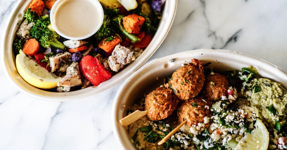Mediterranean Roasted Cauliflower & Freekeh Bowl with Pomegranate & Feta