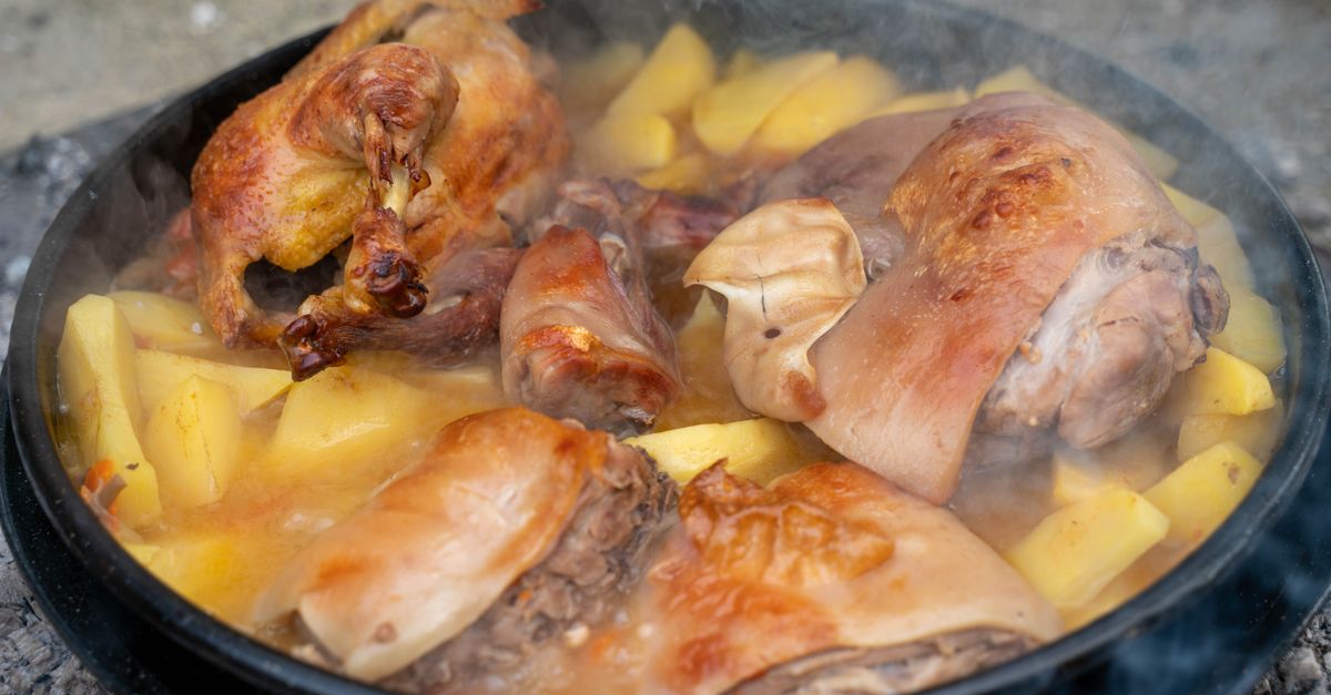 Braised Chicken Thighs with Cannellini Beans, Tomato and Rosemary