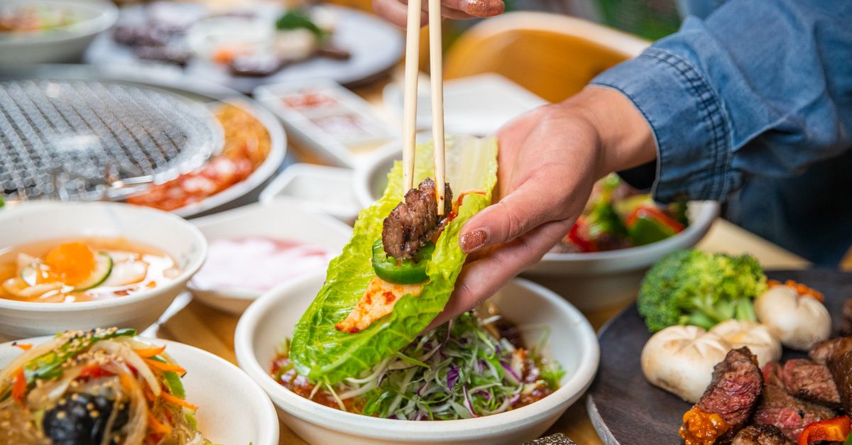 Korean Beef Lettuce Wraps with Sesame Cucumber