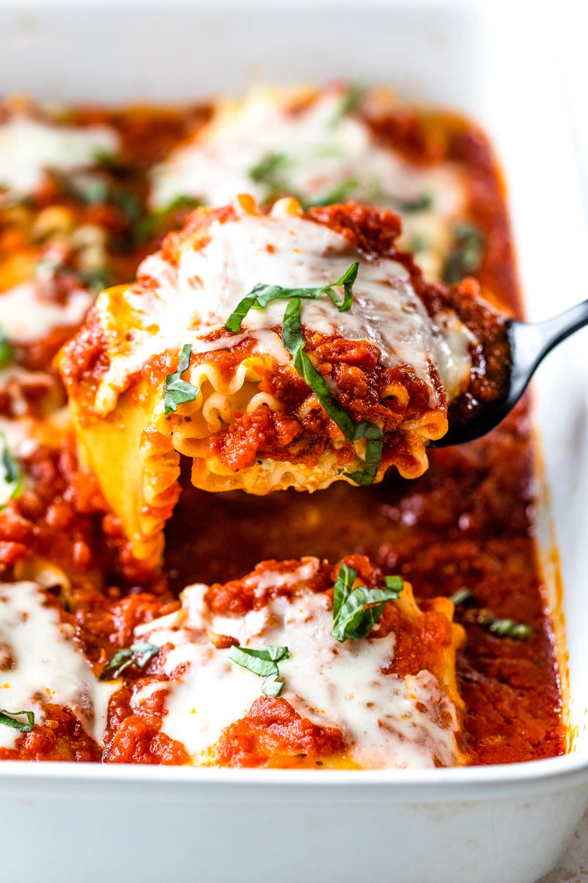 Lasagna Roll Ups with Cottage Cheese