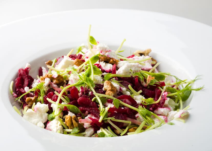 Roasted Beetroot and Walnut Salad with Herb Dressing