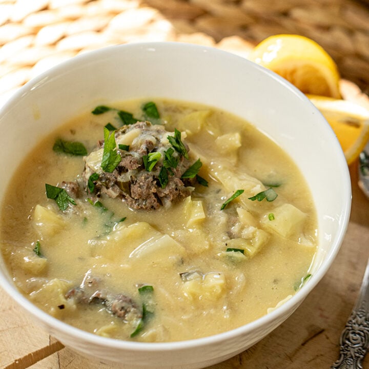 Cabbage Roll Soup (Unstuffed Greek Lahanodolmades)