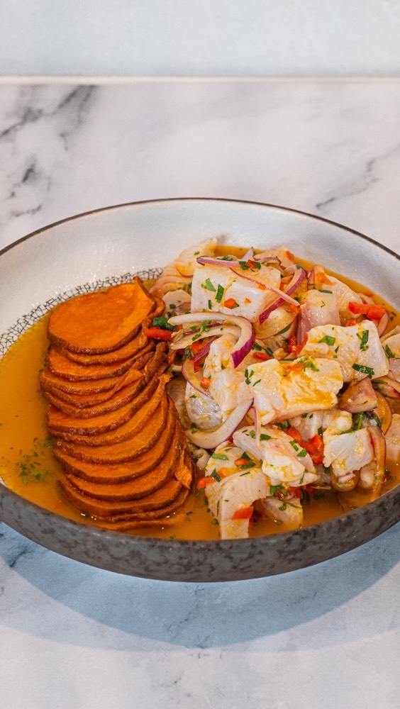 Peruvian Ceviche with Roasted Sweet Potato