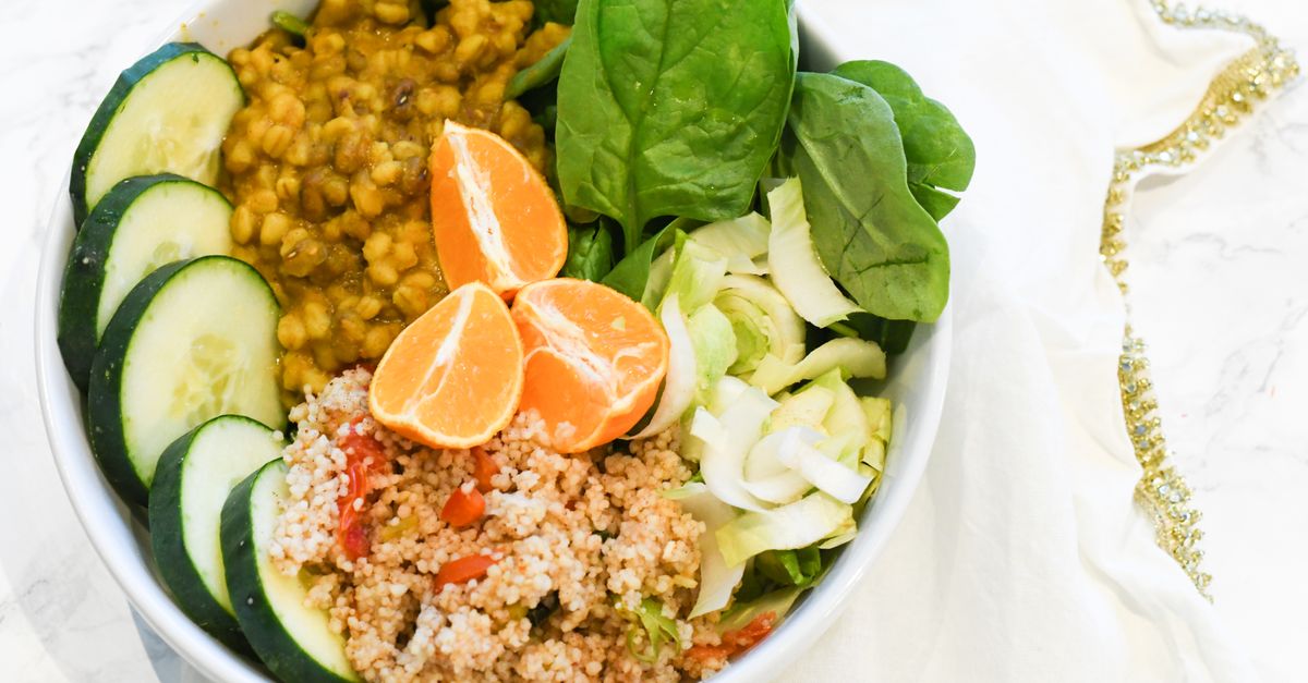 Harissa Chickpea and Halloumi Couscous Bowls with Lemon-Tahini Drizzle