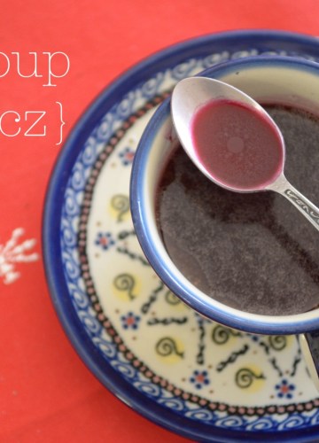 Polish Beetroot Soup (Barszcz) with Meat Stock