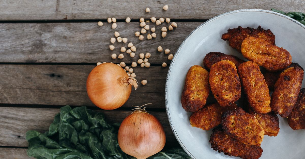 Labneh Lemon-Herb Feta Fritters with Sumac Onions & Cucumber