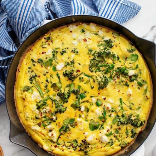 Basic vegetable frittata with 5 variations