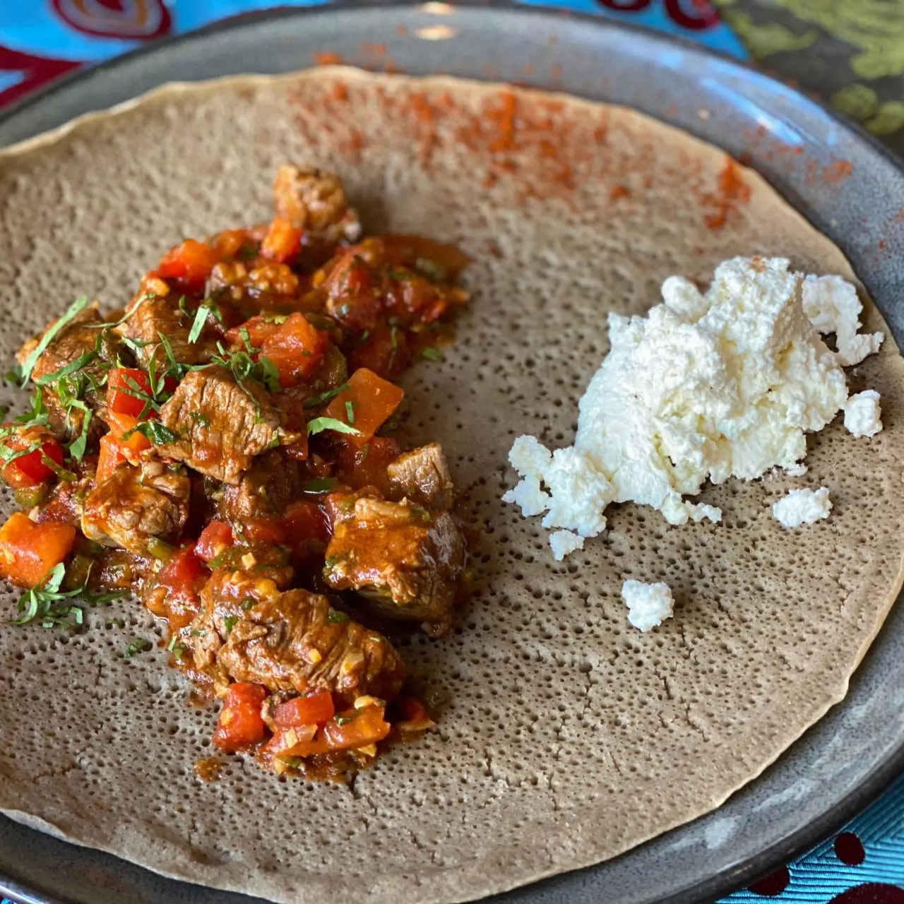 Injera with Tibs