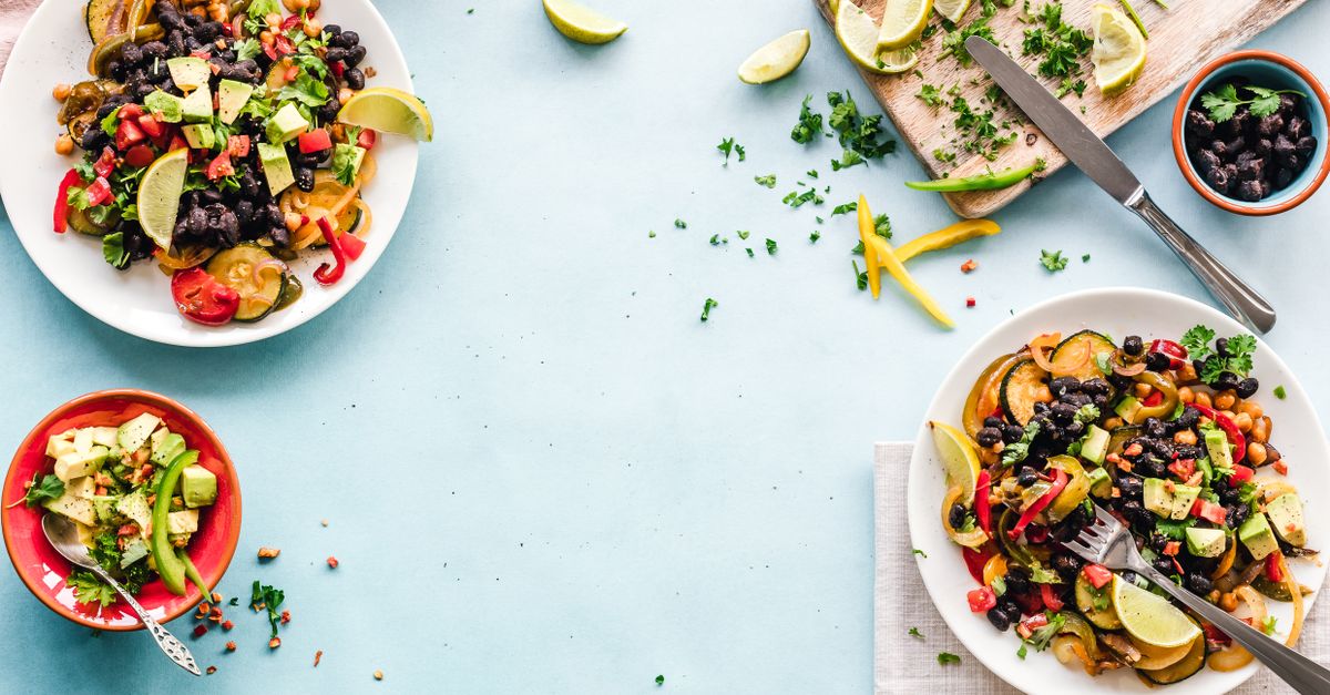 Mexican Black Bean & Charred Corn Tostada Bowl with Avocado & Lime