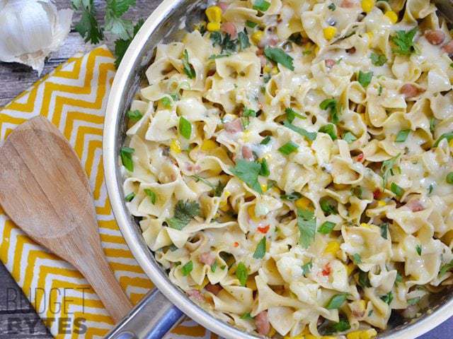Creamy Vegetarian Enchilada Pasta