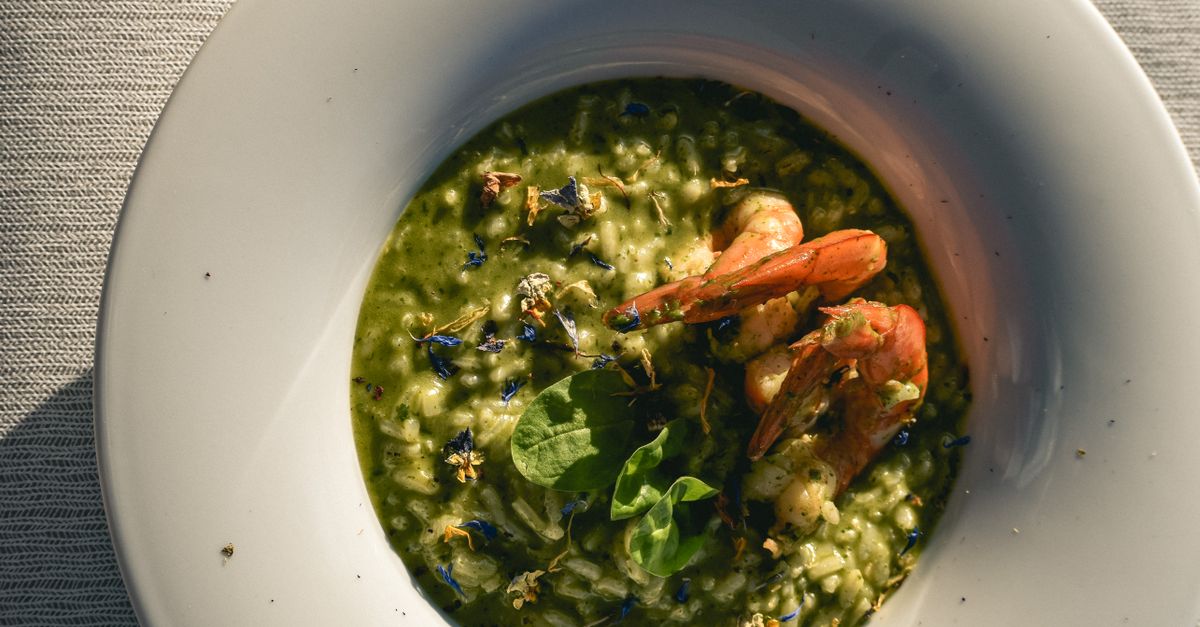 Creamy Edamame & Spinach Risotto with Sage Brown Butter