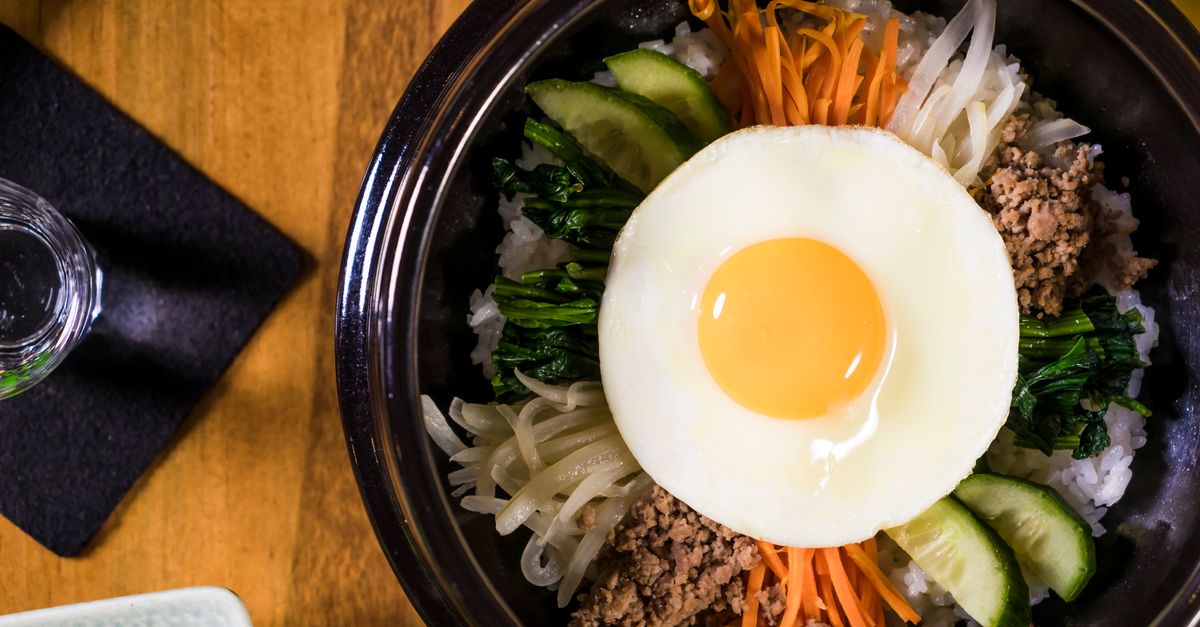 Korean Bibimbap Bowl with Gochujang Sauce