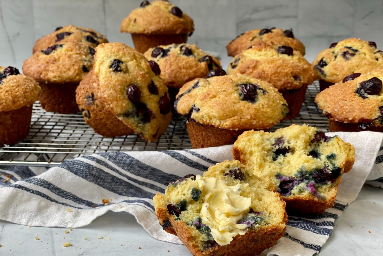 Over the Top Blueberry Muffins