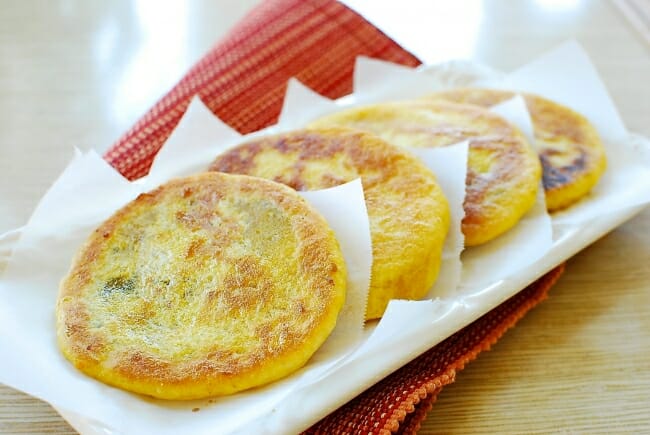 Hobak hotteok (Pumpkin stuffed Korean pancake)